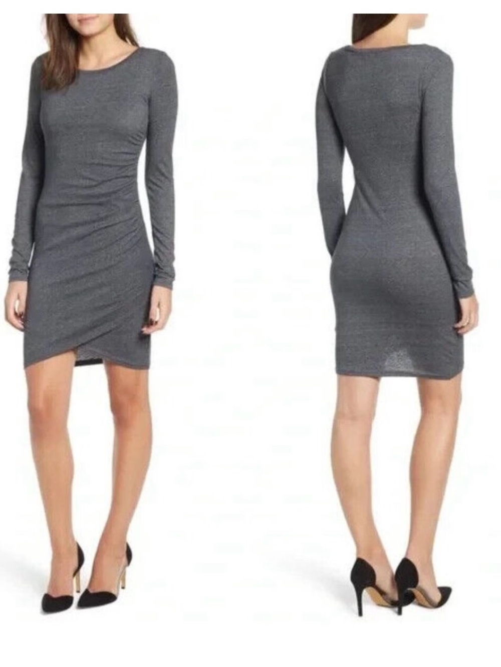 👗Leith Heather gray long sleeve dress